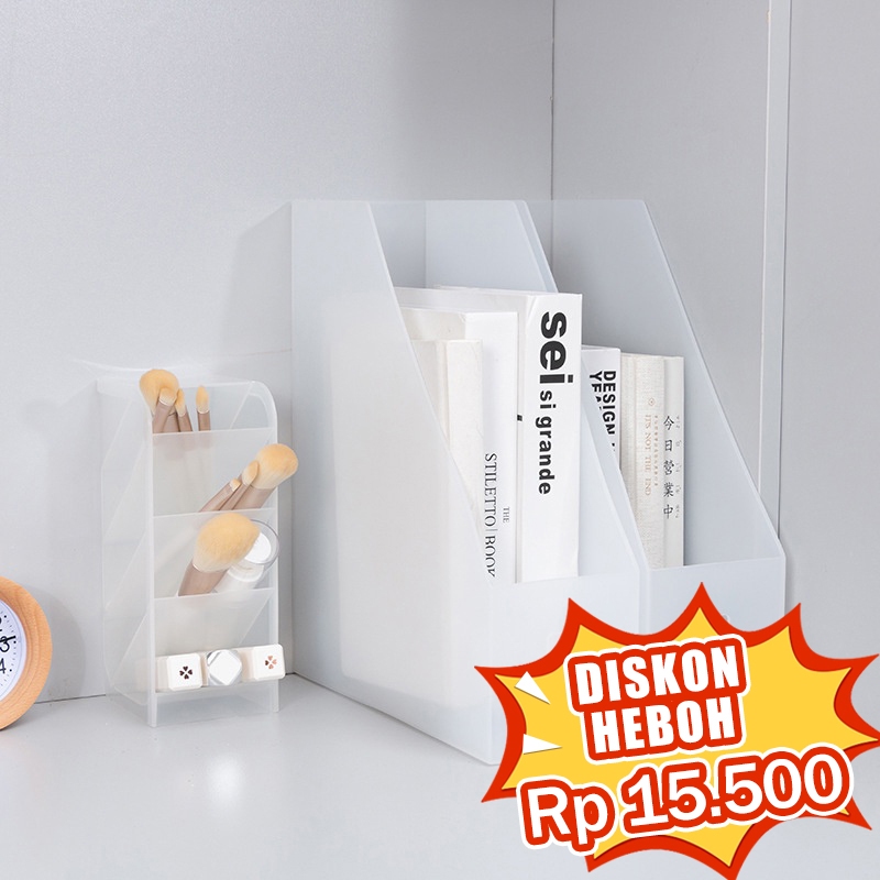 

INASO File Organizer Box Tempat File Dokumen Majalah Odner Bindex Putih Kotak Organiser Kertas Desktop Storage Box File Magazine Keeper HRM335