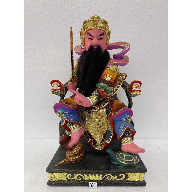 patung dewa siong te kong / hian tian siong te / 玄天上帝 16in kayu