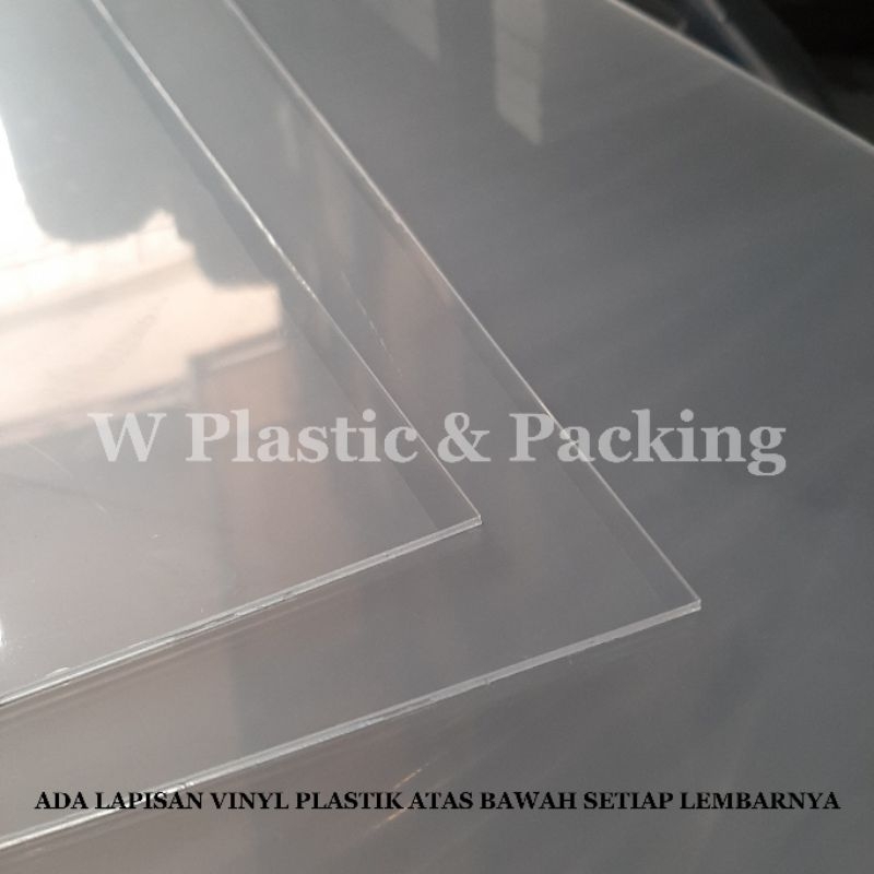 Plastik mika PET lembaran 2mm x 100 x 200cm