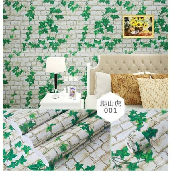 Wallpaper Stiker dinding motif BATA DAUN alam bata daun rambat 10meter x 45cm