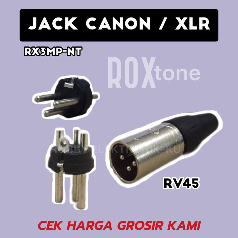 JACK CANON MALE XLR ROXTONE RX3M-NT