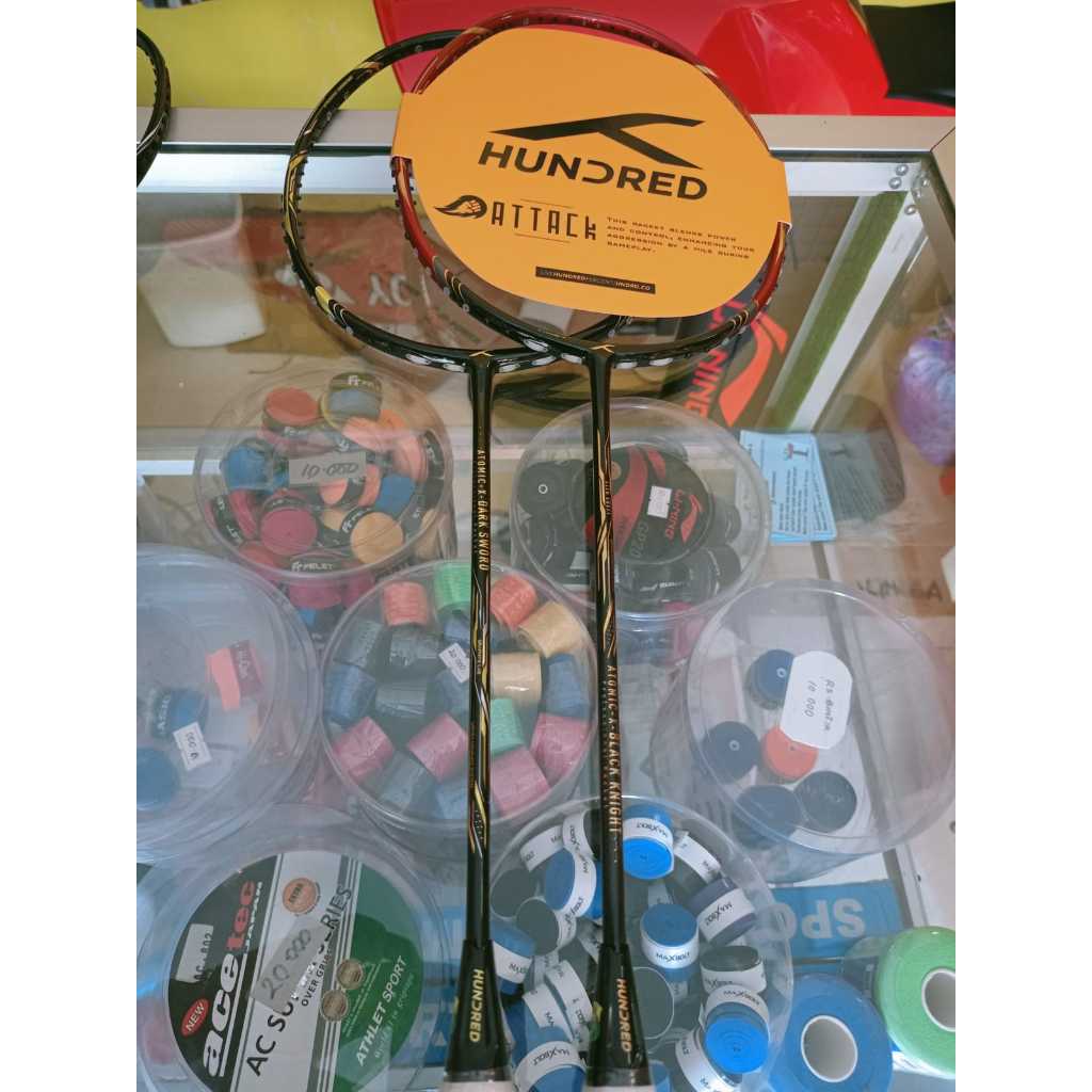 Raket badminton hundred atomic x black knight original
