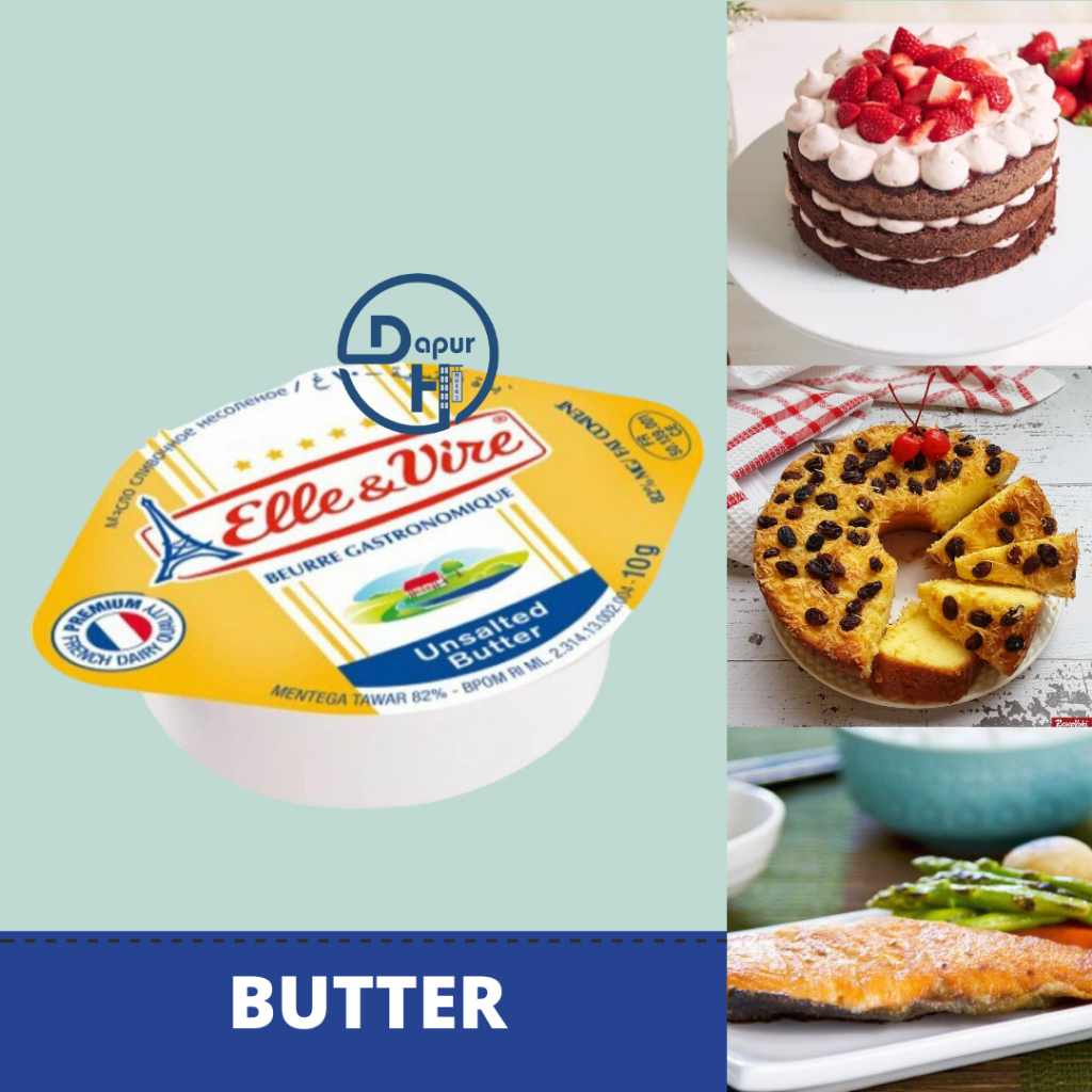 

Elle & Vire Butter Portion Microcup Unsalted 10 g | Butter MPASI