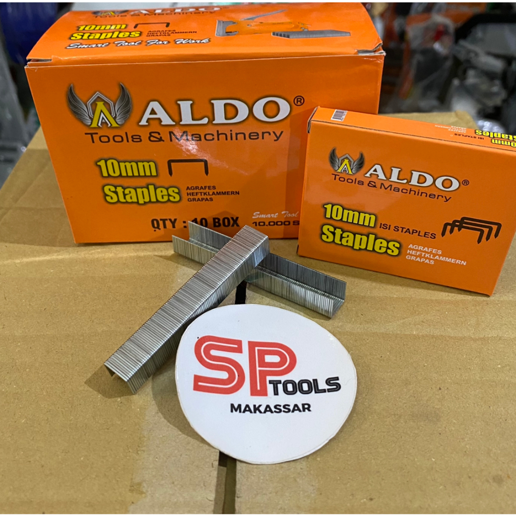 

ISI STAPLES MATA STAPLER STAPLES GUN / GUN TACKER ALDO 10MM 10 MM ISI 10 BOX