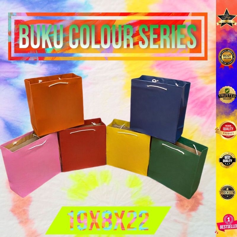 

KELIPATAN ORDER 20 PCS Paper bag polos warna 19x8x22 paperbag Goodie bag Tas kertas Shopping bag paperbag warna warni