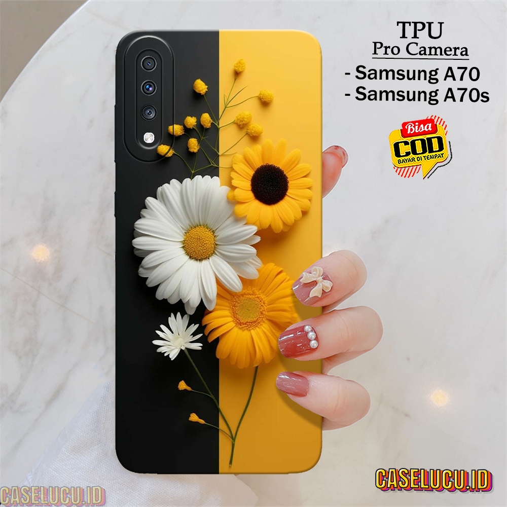 Casing Hp Samsung A70 / A70S Terbaru - Fashion Case Bunga - Case Samsung A70 / A70S - Soft Case Hp S