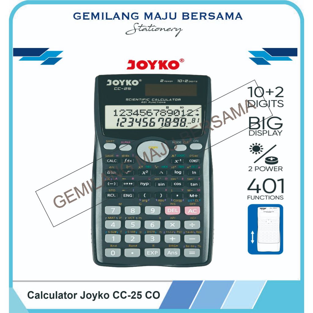 

Calculator Joyko CC- 25 CO (Scientific Sin Cos)