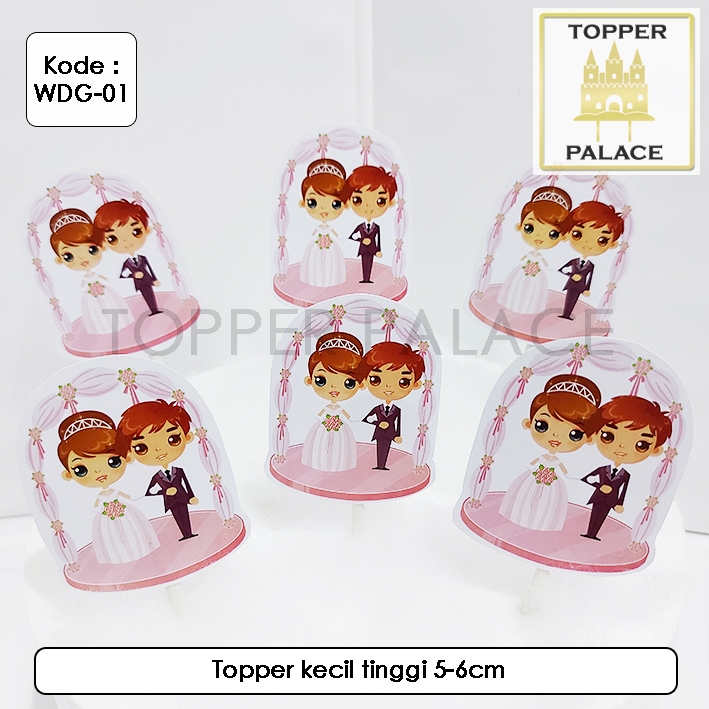 

WDG-01 Wedding cake topper l Couple topper l cupcake topper - 1pc