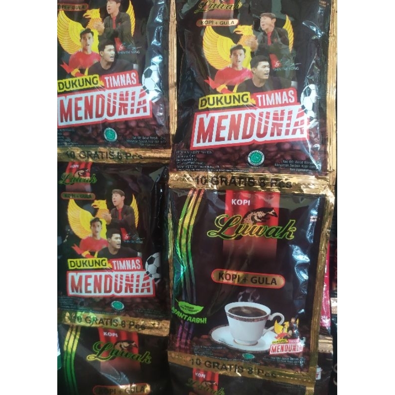 

Kopi luwak hitam renceng kopi + gula isi 15 sachet