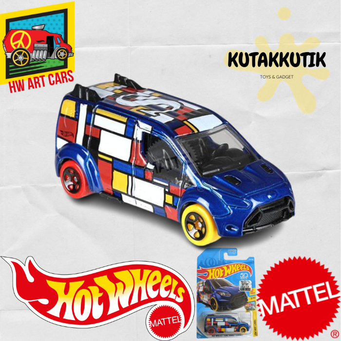 Hot Wheels Mobil Barang Van Ford Transit Connect HW Art Cars