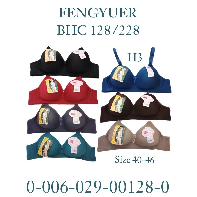 Bra import Polos Cup C bh tanpa kawat mrek fengyuer size 36_46 sidoarjo