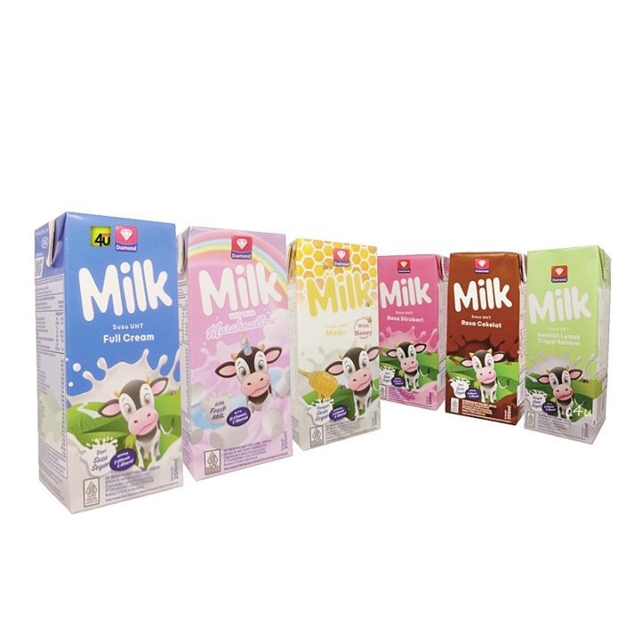 

Susu Diamond UHT 200ml Full Cream - Strawberry - Low Fat - Coklat