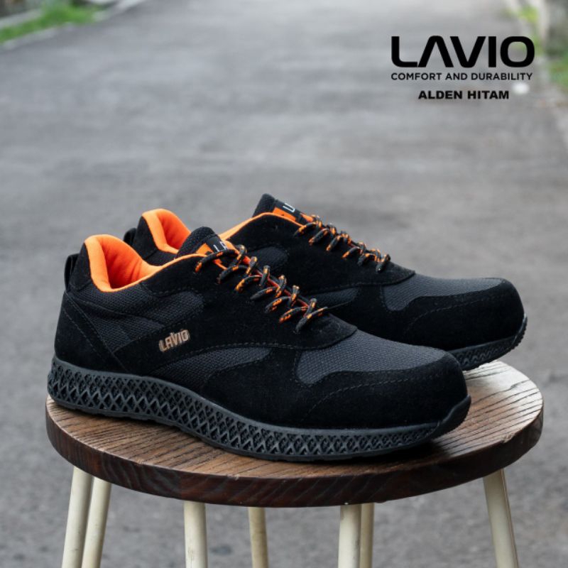 Lavio Sepatu Sneakers Safety Pria Sporty Safety Shoes Ujung Besi Original