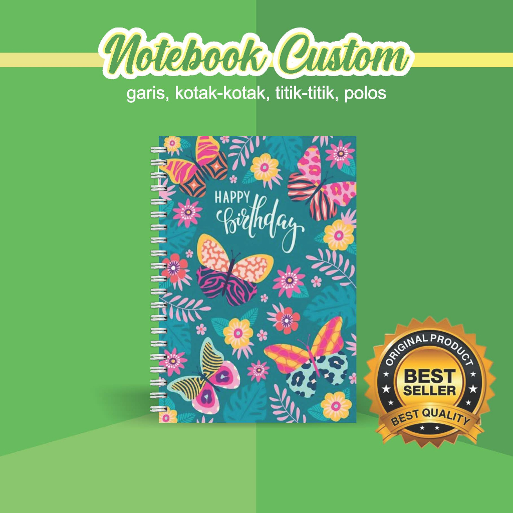 

NOTEBOOK A5 CUSTOM CATATAN/JURNAL BOOKPAPER GRID/KOTAK2#DOTTED/TITIK2#BLANK/POLOS