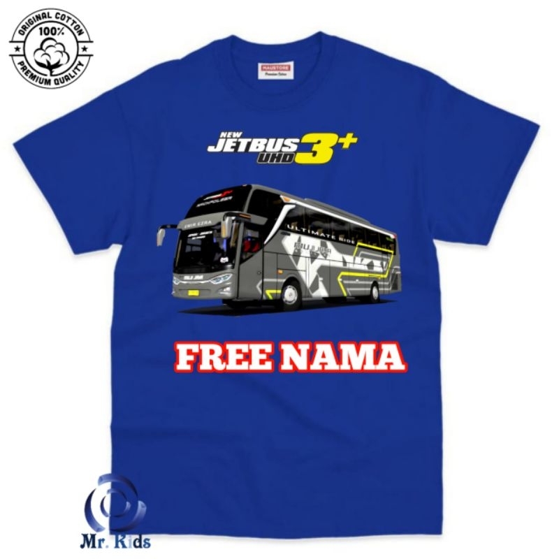 KAOS ANAK BEBAS CUSTOM GAMBAR BUS PARIWISATA JETBUS BAHAN PREMIUM