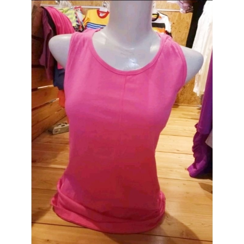 Baju Kaos kuntung Singlet Senam Anak Remaja cewek perempuan wanita Pink
