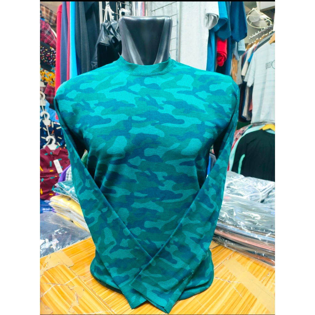 KAOS RIB WAFER MOTIF LORENG  KAOS WAFLI LENGAN PANJANG PRIA WANITA