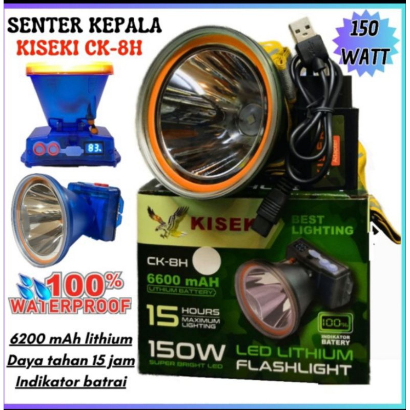 Kiseki Senter Kepala 150 Watt CK 8H