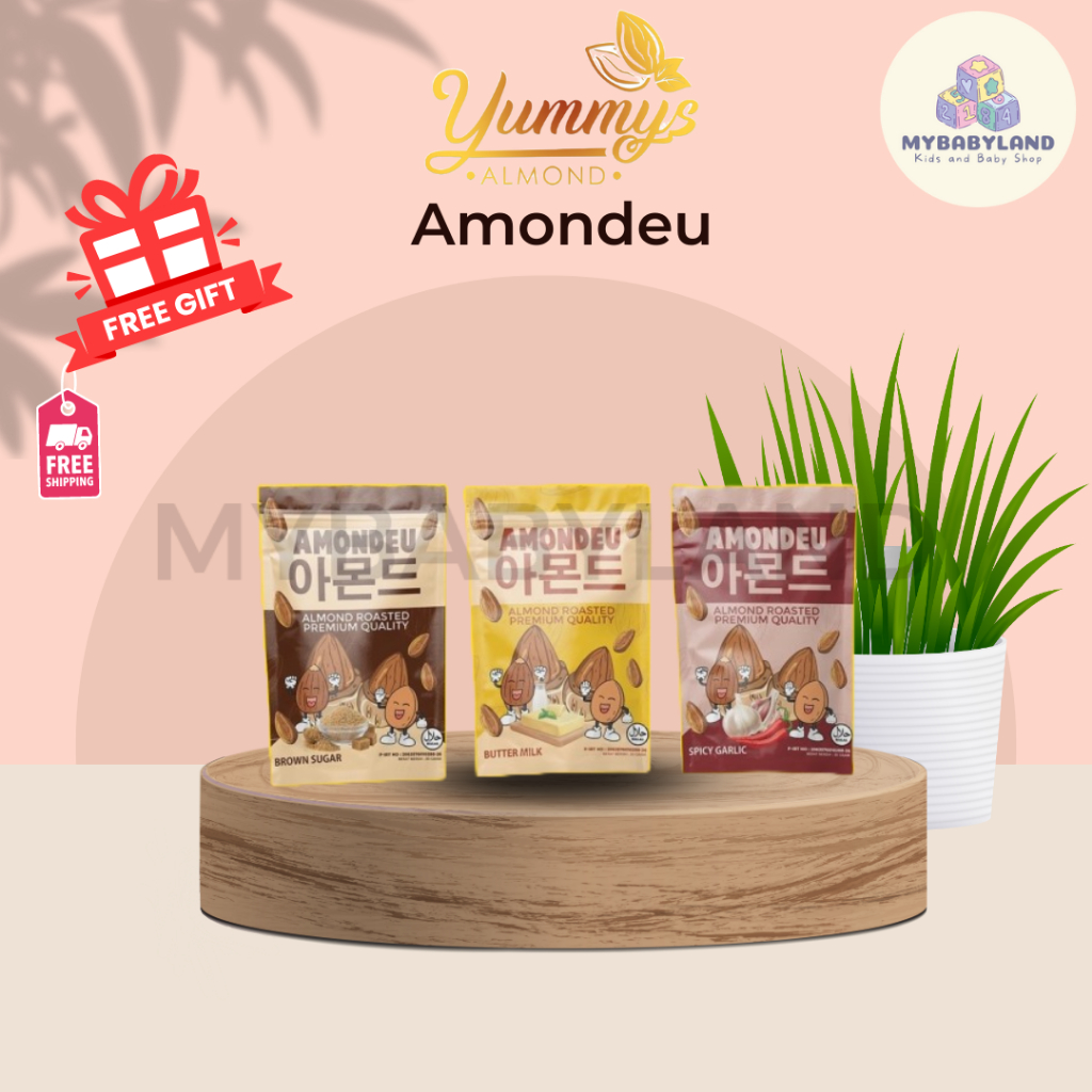 

AMONDEU KOREAN ALMOND ROASTED | Kacang Almond Panggang Kaya Vitamin 30gr - 100% Pure Almond Yummys Almond