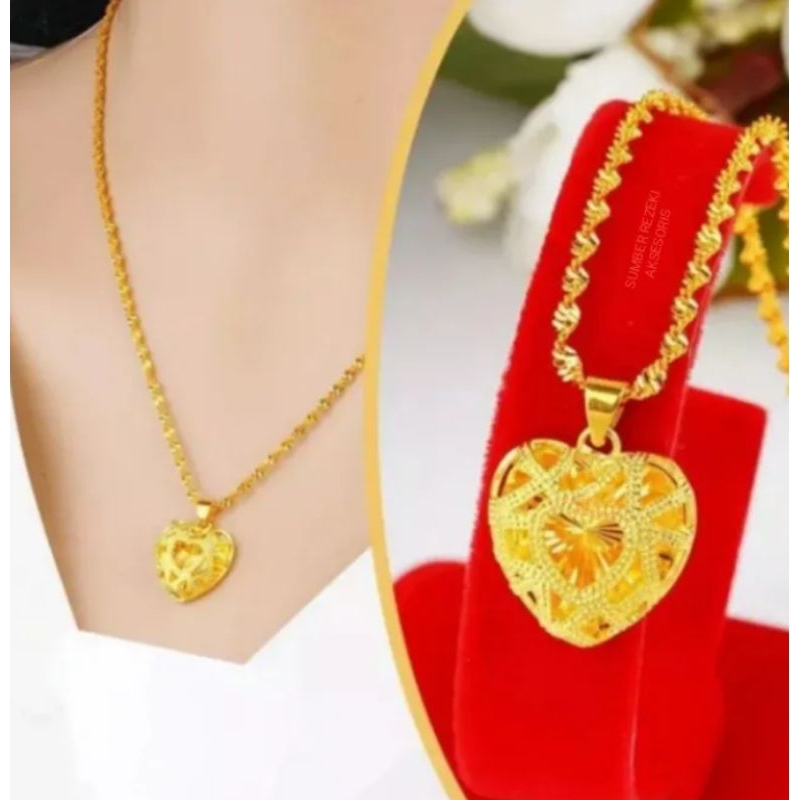 kalung emas mudah kadar 17.7% free surat