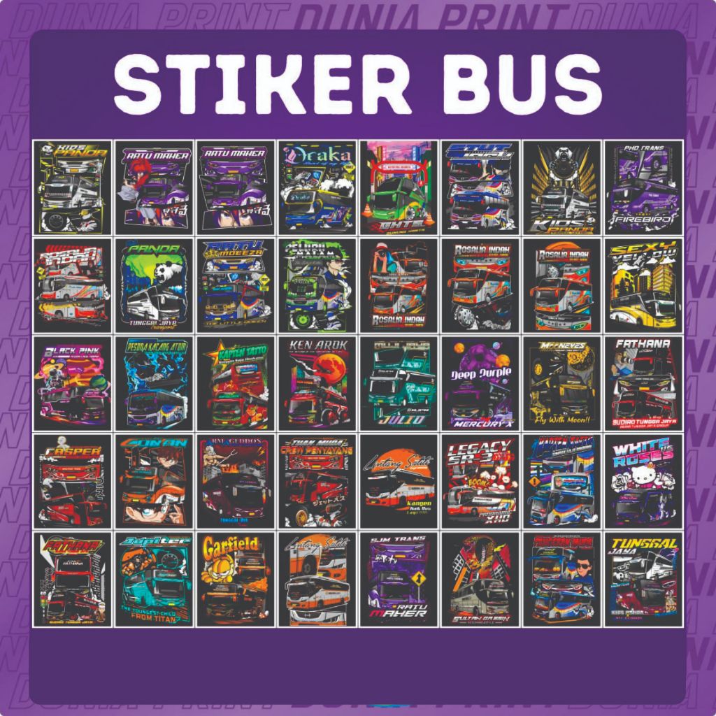 

Cetak Stiker BUS TELOLET BASURI Viral 100 pcs TERMURAH Kuat Tahan Air Mengkilap bisa COD