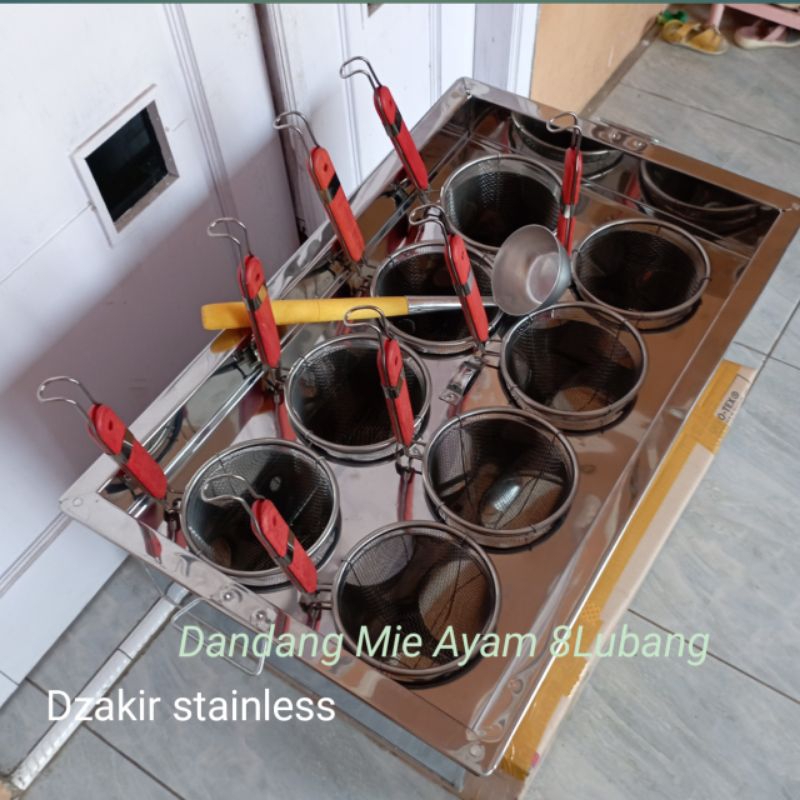 dandang mie ayam 8 lubang/tong mie kocok/panci jumbo stainless