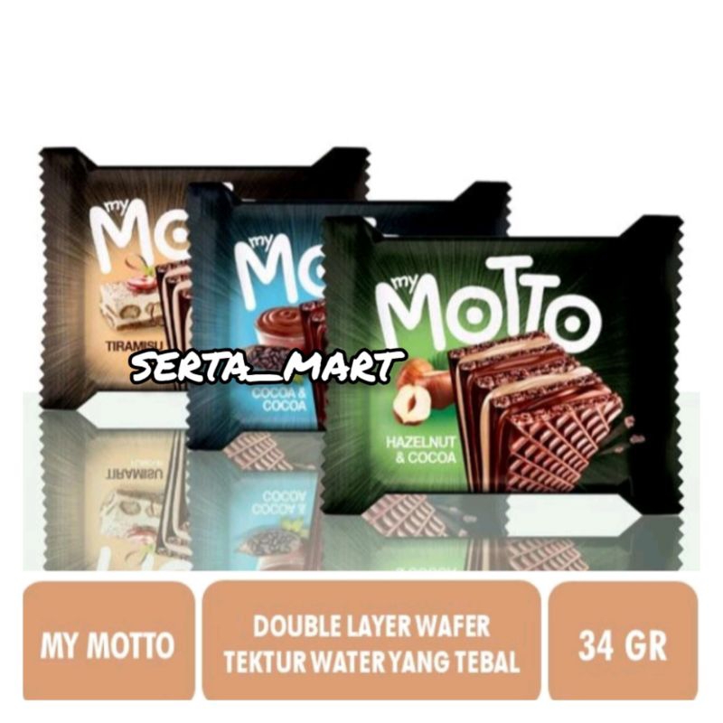 

My Motto Biskuit Wafer Double Cream 34gr - Mymotto Biscuit Tiramisu / Cocoa / Hazelnut