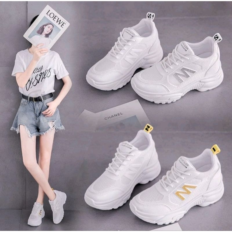 M3.STORE Sepatu Sneakers Kets Wanita Kekinian M-Pasir Terlaris Sepatu Wanita Murah Kekinian Terhits