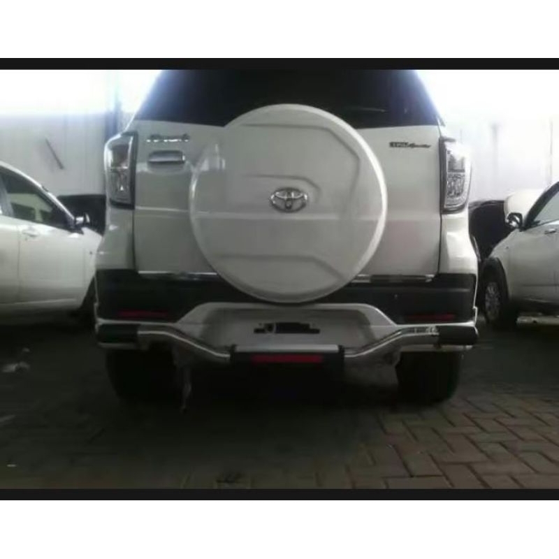 tanduk belakang mobil rus Terios lama konde Bumper pengaman belakang rush Terios besi stainlis