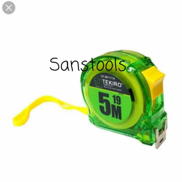 

Meteran tekiro 5m Measuring tape 5 m meter tukang transparan GT-MT1719 Berkualitas