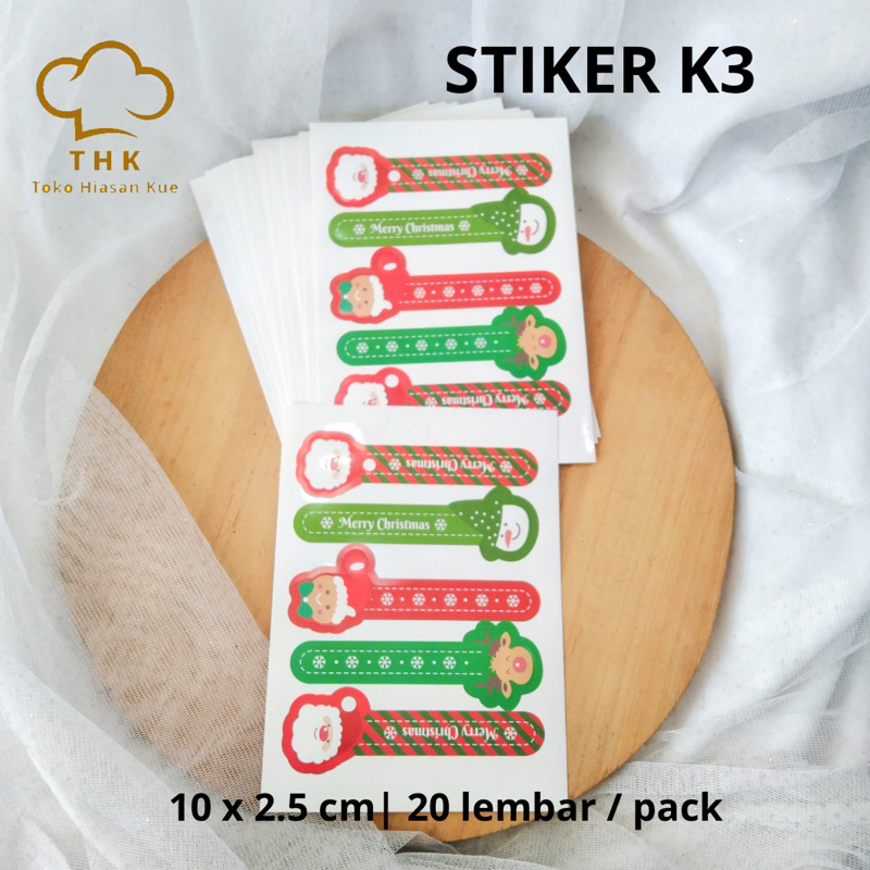 

K3 / K4 - Stiker Toples Kardus Box Natal Christmas (20lembar)