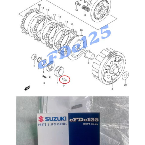 Spi Key Gigi Primer Shogun 125 SP Arashi Axelo Kopling Satria FU