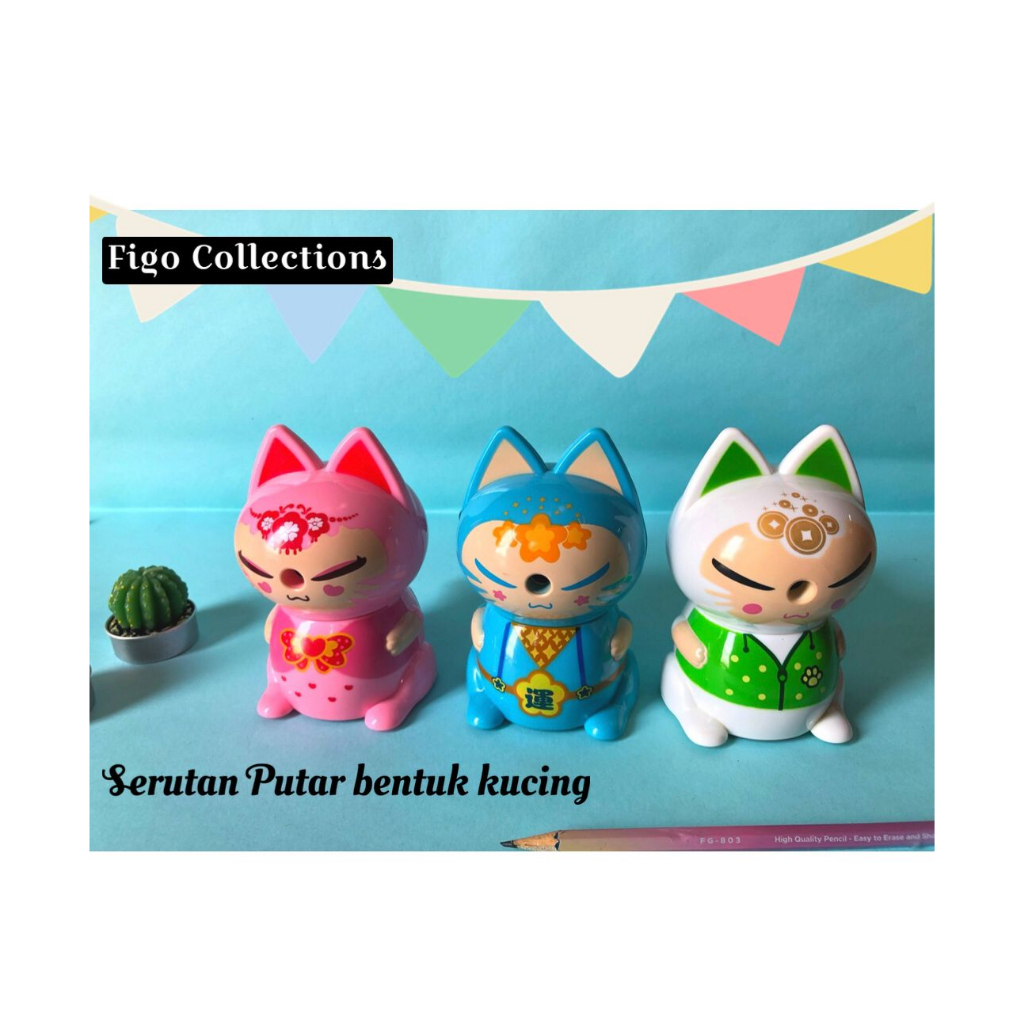 

RAUTAN MEJA PUTAR/ serutan meja putar / serutan karakter kucing