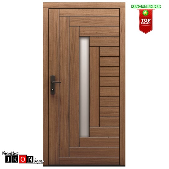Pintu Utama Kayu Jati Grade A Super, Model 1