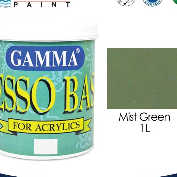 Gamma GESSO BASE - MIST GREEN - Cat Tembok Semi Gloss 1L