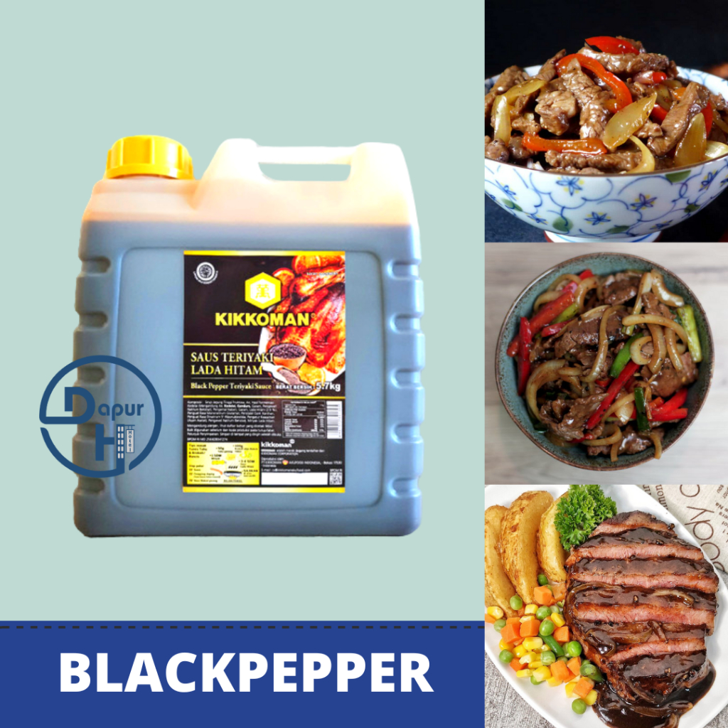 

KIKKOMAN Teriyaki Lada Hitam 5L | Saus Black Pepper Sauce Blackpepper //