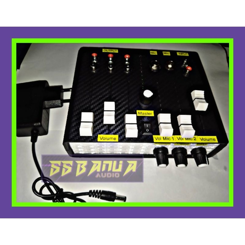 Mixer mini rakitan 3 input 3 output