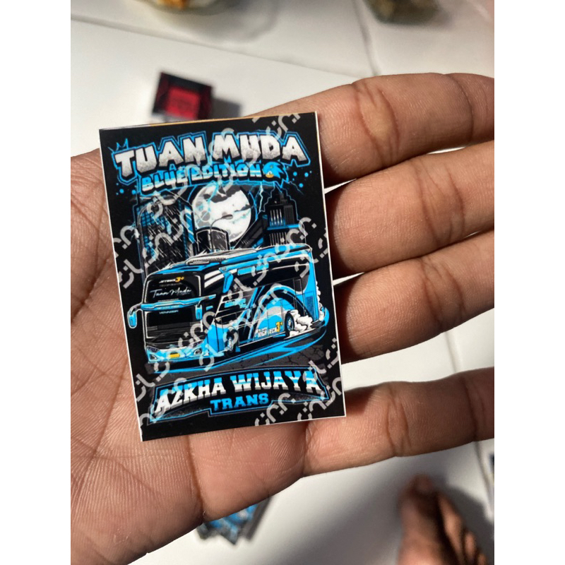 stiker bus tuan muda blue edition azkha wijaya trans