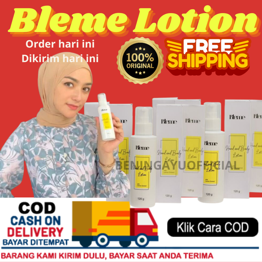 LIVE Bleme Hand and Body Lotion Whitening Body Lotion With Lemon Extract 120 gr BLEME BLAME BLEMEE
