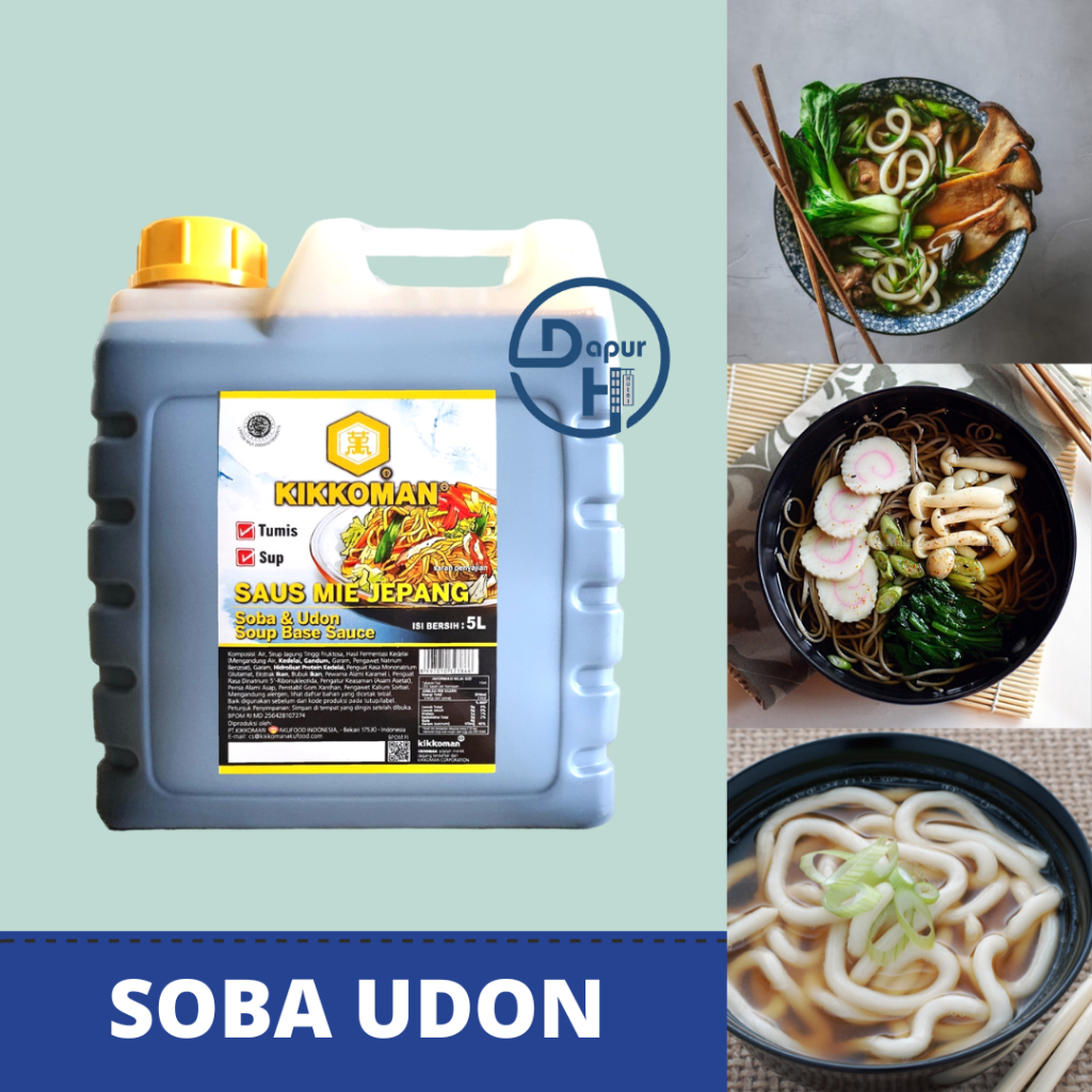 

KIKKOMAN Soba & Udon Soup Base Sauce 5 Liter Halal.