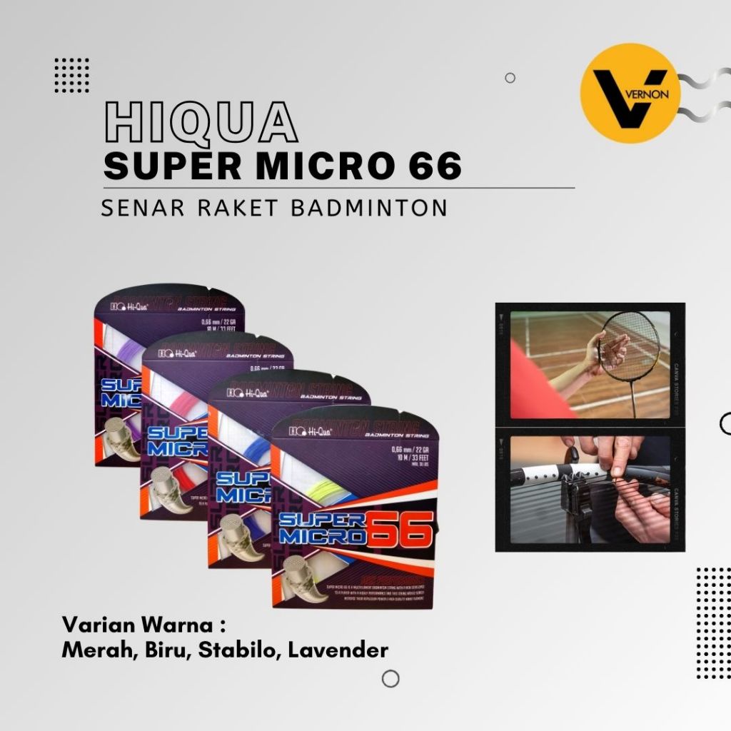 HIQua Senar Raket Badminton HiQua Super Micro 66 String Raket
