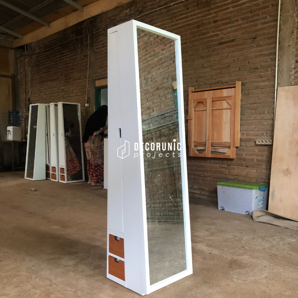 Standing Mirror Rak Tas Rak Hijab Minimalis Multifungsi