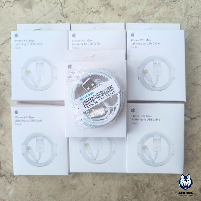 KABEL DATA USB CHARGER LIGHTNING IPHONE 5 6 7 8 X 11 12 13 14 IPAD MINI IPOD TOUCH ORI OEM FOXCONN A