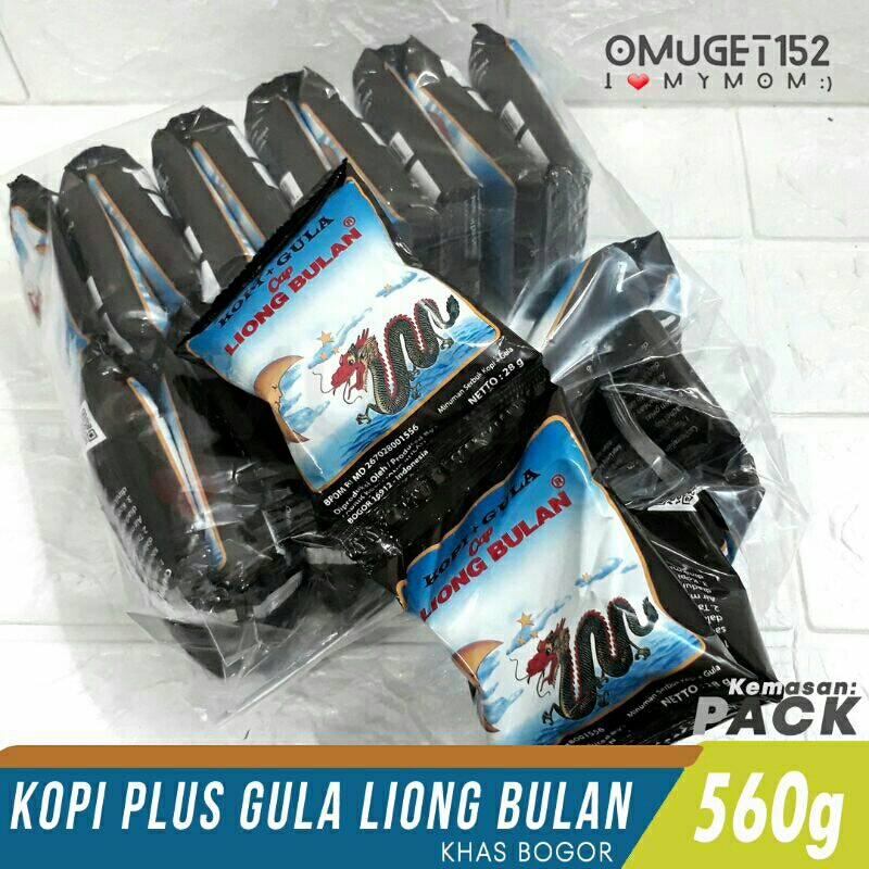 

[omuget152] Pack isi 20pcs - Kopi Gula Tulen Tanpa Gula cap Liong Bulan Khas Bogor