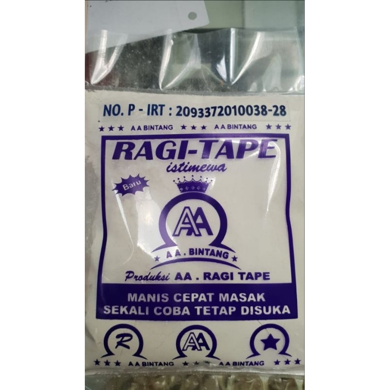 

RAGI TAPE SINGKONG AA BINTANG pesanan khusus 1 sachet