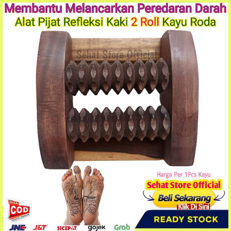 Alat Pijat Refleksi Telapak KAKI Pijit Terapi Pemijat Pijet KAYU Asli Original Kayu Kesehatan Pereda