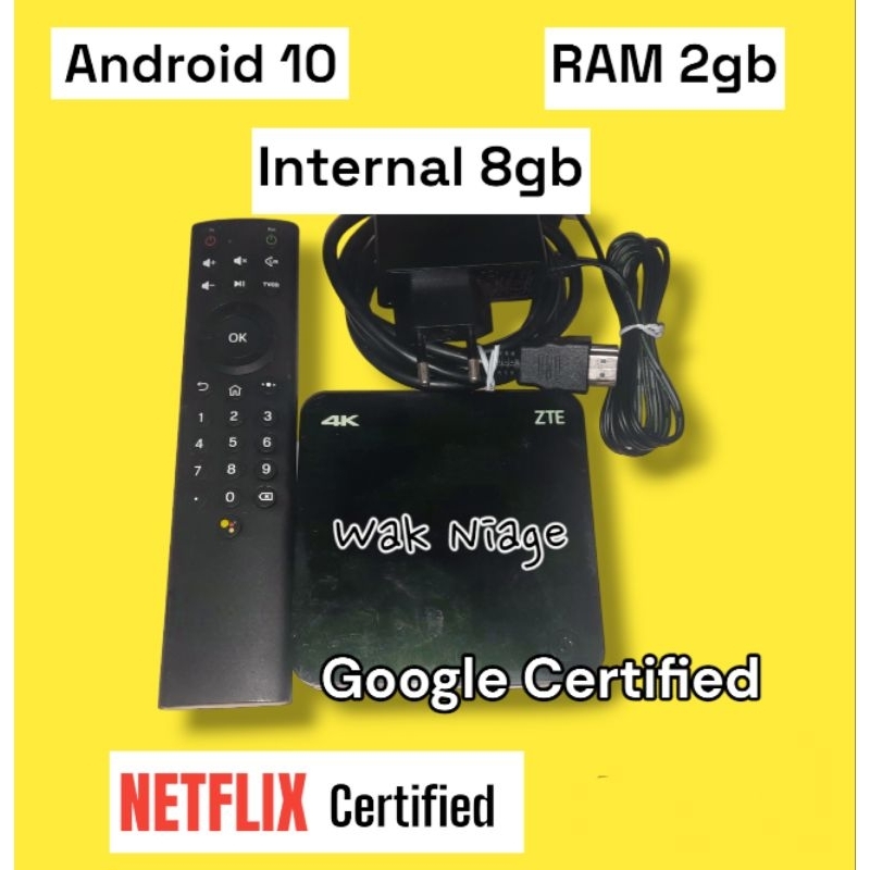 STB Android TV Box Versi Terbaru Android 10 Root dan Unlock, Netflix Certified Google Certified