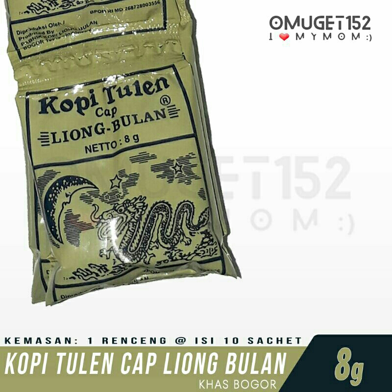 

[omuget152] Sachet - Kopi Tulen (Tanpa Gula) cap Liong Bulan Khas Bogor, 8gr