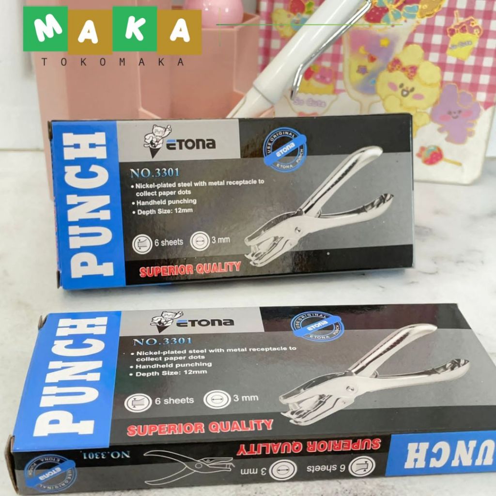 

pembolong kertas etona 3mm dan 6 mm perlengkapan alat tulis kantor