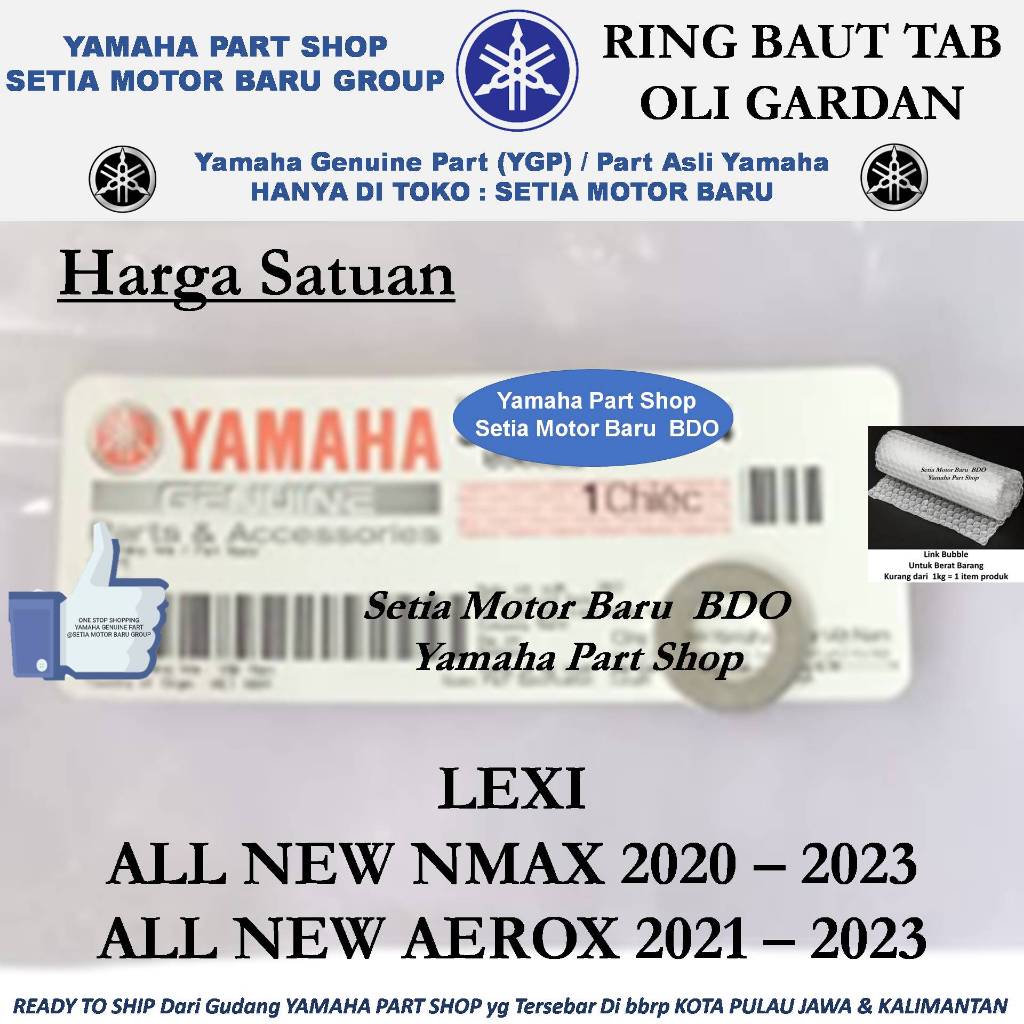 Ring Baut Bolt Tab Oli Gardan Lexi All New Aerox Nmax N Max Asli Yamaha Bandung